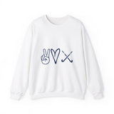 Peace Love Field Hockey - Unisex Heavy Blend™ Crewneck Sweatshirt