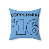Coppermine '16 - Spun Polyester Square Pillow (Blue)