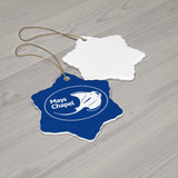 Manta Rays - Ceramic Ornament - Blue