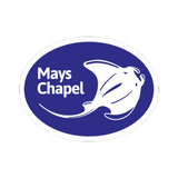 Manta Rays Swimming Kiss-Cut Sticker (Blue)
