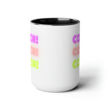 Coach! Coach! Coach! - Two-Tone Coffee Mugs, 15oz
