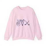 Peace Love Field Hockey - Unisex Heavy Blend™ Crewneck Sweatshirt