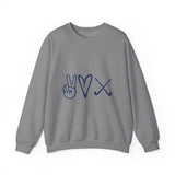 Peace Love Field Hockey - Unisex Heavy Blend™ Crewneck Sweatshirt