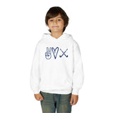 Peace Love Field Hockey - Heavy Blend Hooded Sweatshirt (Youth)
