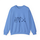 Peace Love Field Hockey - Unisex Heavy Blend™ Crewneck Sweatshirt