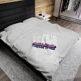 Towson Towne - Field Hockey - Velveteen Plush Blanket (White)