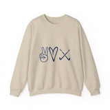 Peace Love Field Hockey - Unisex Heavy Blend™ Crewneck Sweatshirt