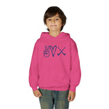 Peace Love Field Hockey - Heavy Blend Hooded Sweatshirt (Youth)