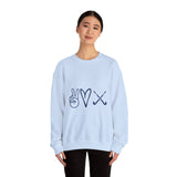 Peace Love Field Hockey - Unisex Heavy Blend™ Crewneck Sweatshirt
