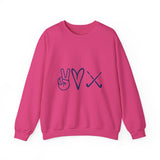 Peace Love Field Hockey - Unisex Heavy Blend™ Crewneck Sweatshirt