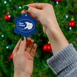 Manta Rays - Ceramic Ornament - Blue