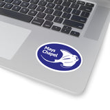 Manta Rays Swimming Kiss-Cut Sticker (Blue)