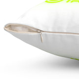 Coach! Coach! Coach! - Spun Polyester Square Pillow (White)