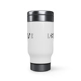 Soccer Love - Stainless Steel Travel Mug with Handle, 14oz (White)