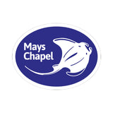 Manta Rays Swimming Kiss-Cut Sticker (Blue)