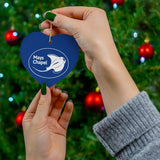 Manta Rays - Ceramic Ornament - Blue