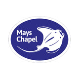 Manta Rays Swimming Kiss-Cut Sticker (Blue)