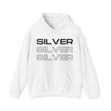 Silver Silver Silver - Hooded Sweatshirt (Mens)