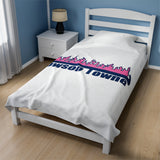 Towson Towne - Field Hockey - Velveteen Plush Blanket (White)