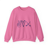 Peace Love Field Hockey - Unisex Heavy Blend™ Crewneck Sweatshirt