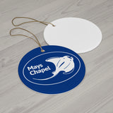 Manta Rays - Ceramic Ornament - Blue