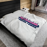 Towson Towne - Field Hockey - Velveteen Plush Blanket (White)
