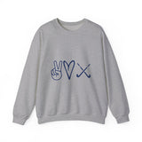 Peace Love Field Hockey - Unisex Heavy Blend™ Crewneck Sweatshirt