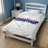 Towson Towne - Field Hockey - Velveteen Plush Blanket (White)