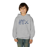 Peace Love Field Hockey - Heavy Blend Hooded Sweatshirt (Youth)