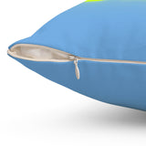 Coach! Coach! Coach! - Spun Polyester Square Pillow (Blue)