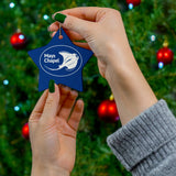 Manta Rays - Ceramic Ornament - Blue