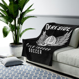 DarkSide - WingSkull - Velveteen Plush Blanket (Black)