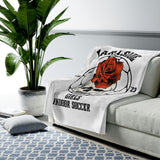 DarkSide - RoseSkull - Velveteen Plush Blanket (white)