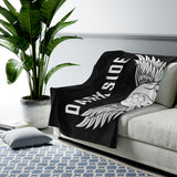 DarkSide - WingSkull - Velveteen Plush Blanket (Black)