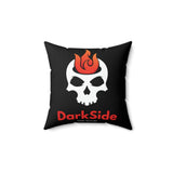 Darkside - FlameSkull- Spun Polyester Square Pillow (Black)