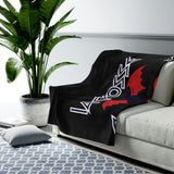 Navy Devils - Velveteen Plush Blanket (Black)