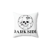 Darkside - FlowerSkull- Spun Polyester Square Pillow (White)