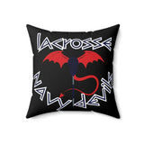 Navy Devils - Spun Polyester Square Pillow (Black)