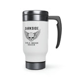 DarkSide - WingSkull - Stainless Steel Travel Mug with Handle, 14oz (White)