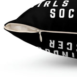 Darkside - WingSkull - Spun Polyester Square Pillow (Black)
