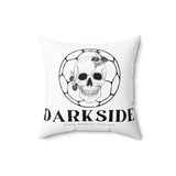 Darkside - FlowerSkull- Spun Polyester Square Pillow (White)