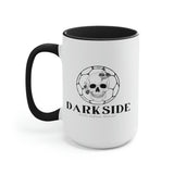 DarkSide - FlowerSkull - Two-Tone Coffee Mugs, 15oz