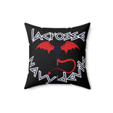 Navy Devils - Spun Polyester Square Pillow (Black)