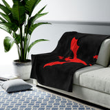 Dragons - Velveteen Plush Blanket (Black)