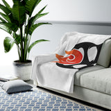 DarkSide - FlameSkull - Velveteen Plush Blanket (White)