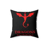 Dragons - Spun Polyester Square Pillow (Black)