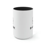 DarkSide - FlowerSkull - Two-Tone Coffee Mugs, 15oz