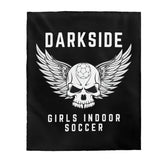 DarkSide - WingSkull - Velveteen Plush Blanket (Black)