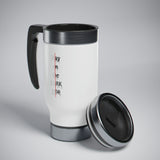 DarkSide - Play - Stainless Steel Travel Mug with Handle, 14oz (White)