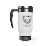 DarkSide - WingSkull - Stainless Steel Travel Mug with Handle, 14oz (White)
